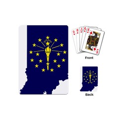 Flag Map Of Indiana Playing Cards (mini)