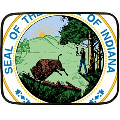 Great Seal Of Indiana Double Sided Fleece Blanket (mini) 