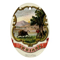 Historical Coat Of Arms Of Indiana Oval Ornament (two Sides) by abbeyz71