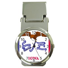 Flag Map of Iowa Money Clip Watches