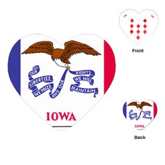 Flag Map Of Iowa Playing Cards (heart) by abbeyz71