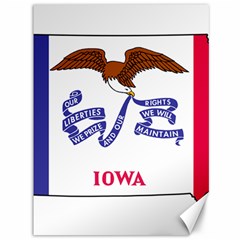 Flag Map of Iowa Canvas 36  x 48 