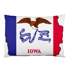 Flag Map of Iowa Pillow Case