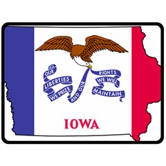 Flag Map of Iowa Fleece Blanket (Large) 