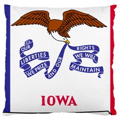 Flag Map of Iowa Large Cushion Case (Two Sides)