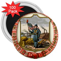Historical Coat Of Arms Of Iowa 3  Magnets (100 Pack) by abbeyz71