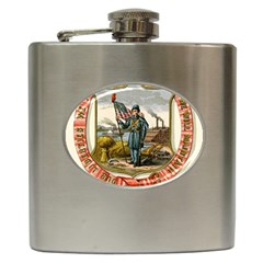 Historical Coat Of Arms Of Iowa Hip Flask (6 Oz) by abbeyz71