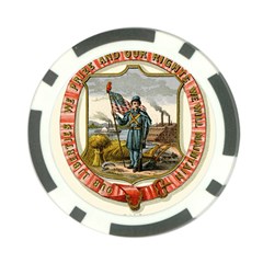 Historical Coat Of Arms Of Iowa Poker Chip Card Guard (10 Pack) by abbeyz71