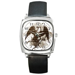 Coat Of Arms Of Iowa, 1861-1865 Square Metal Watch by abbeyz71