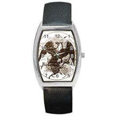 Coat Of Arms Of Iowa, 1861-1865 Barrel Style Metal Watch by abbeyz71