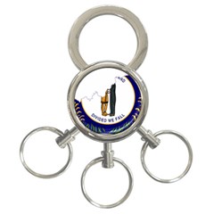 Flag Map Of Kentucky 3-ring Key Chains by abbeyz71