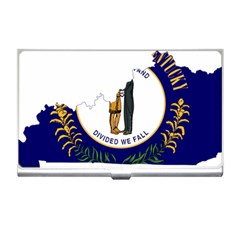 Flag Map Of Kentucky Business Card Holder by abbeyz71