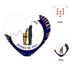 Flag Map Of Kentucky Playing Cards (heart) by abbeyz71