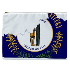 Flag Map Of Kentucky Cosmetic Bag (xxl) by abbeyz71