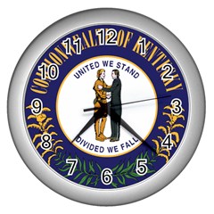 Great Seal Of Kentucky Wall Clock (silver) by abbeyz71