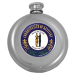 Great Seal of Kentucky Round Hip Flask (5 oz) Front