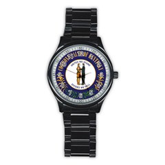 Great Seal Of Kentucky Stainless Steel Round Watch by abbeyz71