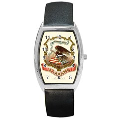 Historical Coat Of Arms Of Alabama Barrel Style Metal Watch by abbeyz71