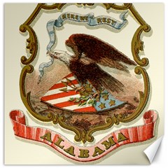 Historical Coat Of Arms Of Alabama Canvas 20  X 20 