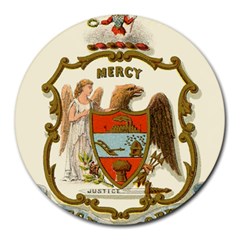 Historical Coat Of Arms Of Arkansas Round Mousepads by abbeyz71