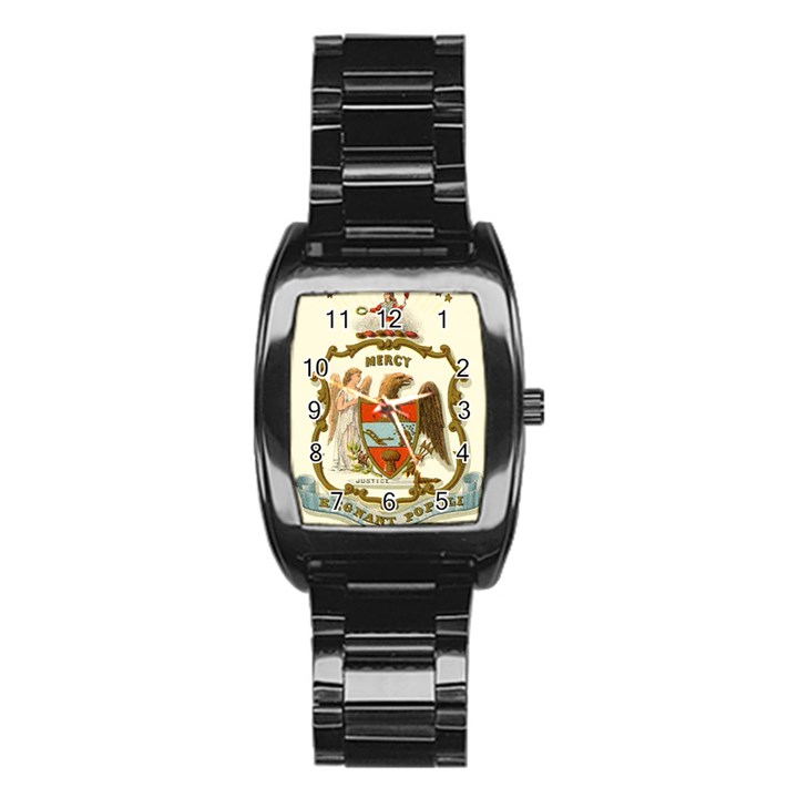 Historical Coat of Arms of Arkansas Stainless Steel Barrel Watch