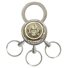 State Seal Of Arkansas, 1853 3-ring Key Chains by abbeyz71