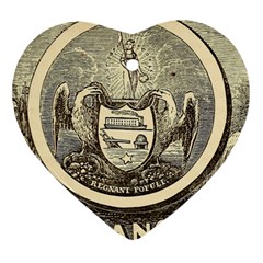 State Seal Of Arkansas, 1853 Heart Ornament (two Sides) by abbeyz71