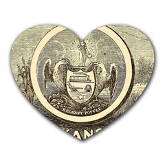 State Seal Of Arkansas, 1853 Heart Mousepads by abbeyz71
