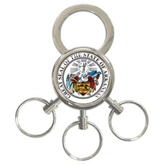 State Seal Of Arkansas 3-ring Key Chains by abbeyz71
