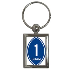Guam Highway 1 Route Marker Key Chains (rectangle)  by abbeyz71
