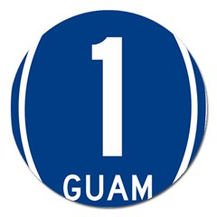 Guam Highway 1 Route Marker Magnet 5  (round) by abbeyz71