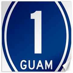 Guam Highway 1 Route Marker Canvas 16  X 16  by abbeyz71