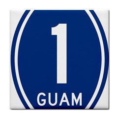 Guam Highway 1 Route Marker Face Towel by abbeyz71