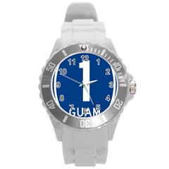 Guam Highway 1 Route Marker Round Plastic Sport Watch (l) by abbeyz71