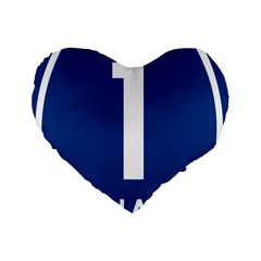 Guam Highway 1 Route Marker Standard 16  Premium Heart Shape Cushions by abbeyz71