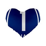 Guam Highway 1 Route Marker Standard 16  Premium Flano Heart Shape Cushions Back