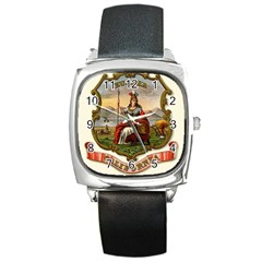 Historical Coat Of Arms Of California Square Metal Watch by abbeyz71