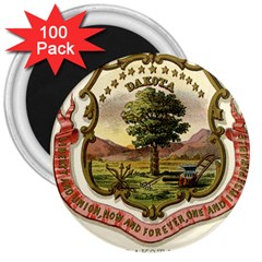 Historical Coat of Arms of Dakota Territory 3  Magnets (100 pack)