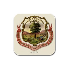 Historical Coat of Arms of Dakota Territory Rubber Square Coaster (4 pack) 