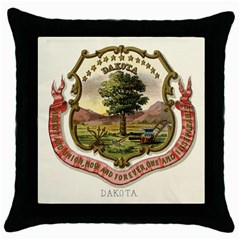 Historical Coat Of Arms Of Dakota Territory Throw Pillow Case (black) by abbeyz71