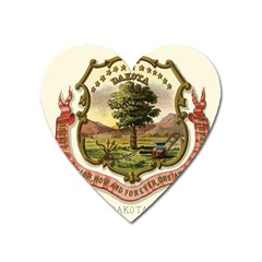 Historical Coat of Arms of Dakota Territory Heart Magnet