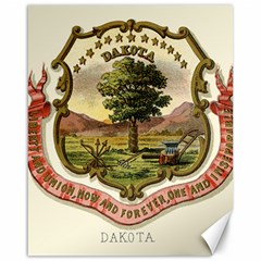 Historical Coat of Arms of Dakota Territory Canvas 16  x 20 