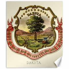 Historical Coat of Arms of Dakota Territory Canvas 20  x 24 