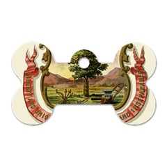 Historical Coat of Arms of Dakota Territory Dog Tag Bone (Two Sides)