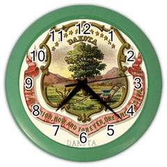 Historical Coat of Arms of Dakota Territory Color Wall Clock