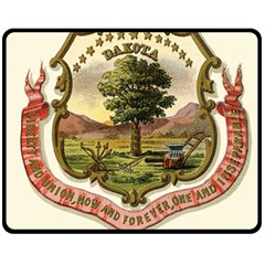 Historical Coat of Arms of Dakota Territory Fleece Blanket (Medium) 