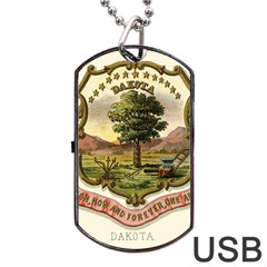Historical Coat of Arms of Dakota Territory Dog Tag USB Flash (One Side)