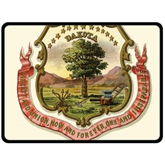 Historical Coat of Arms of Dakota Territory Double Sided Fleece Blanket (Large) 