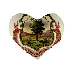 Historical Coat of Arms of Dakota Territory Standard 16  Premium Flano Heart Shape Cushions