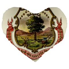 Historical Coat of Arms of Dakota Territory Large 19  Premium Flano Heart Shape Cushions
